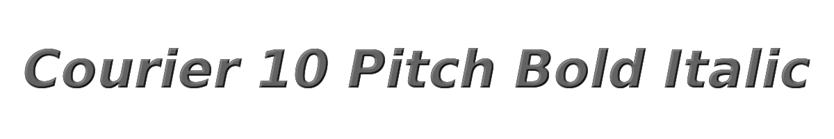 Courier 10 Pitch Bold Italic 