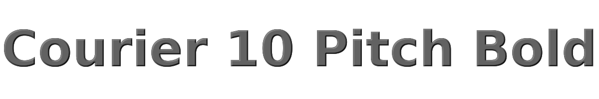 Courier 10 Pitch Bold 