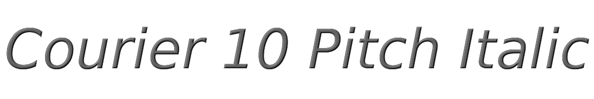 Courier 10 Pitch Italic 