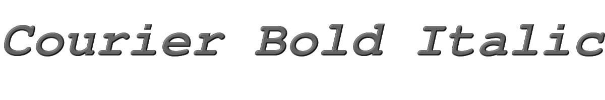 Courier Bold Italic 