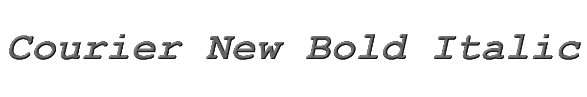 Courier New Bold Italic 
