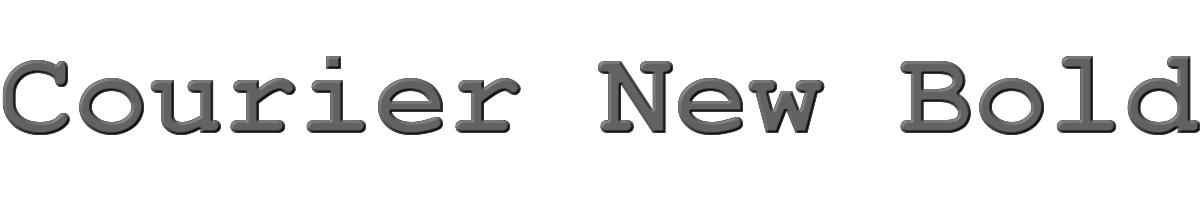 Courier New Bold 
