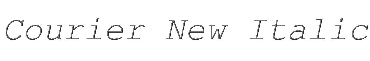 Courier New Italic 