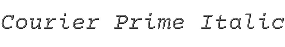 Courier Prime Italic 