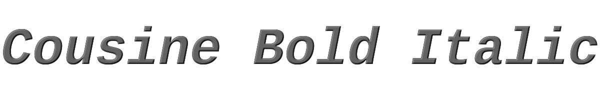 Cousine Bold Italic 