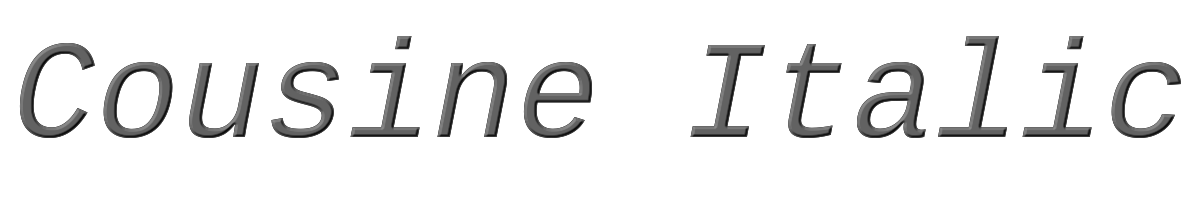 Cousine Italic 