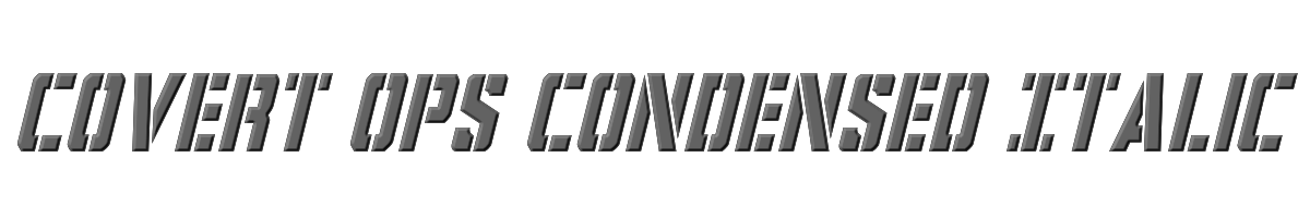 Covert Ops Condensed Italic 