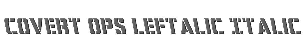 Covert Ops Leftalic Italic 