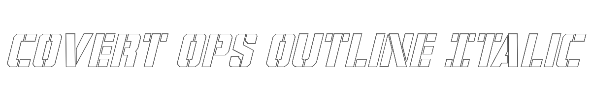Covert Ops Outline Italic 