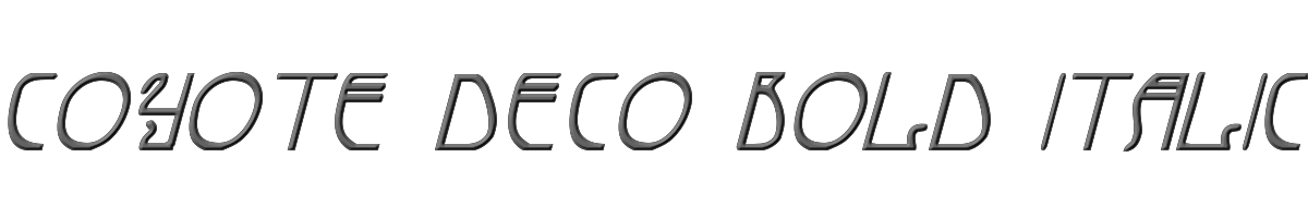 Coyote Deco Bold Italic 