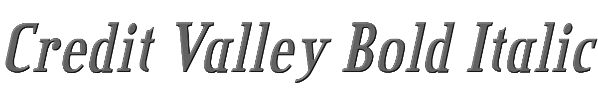 Credit Valley Bold Italic 