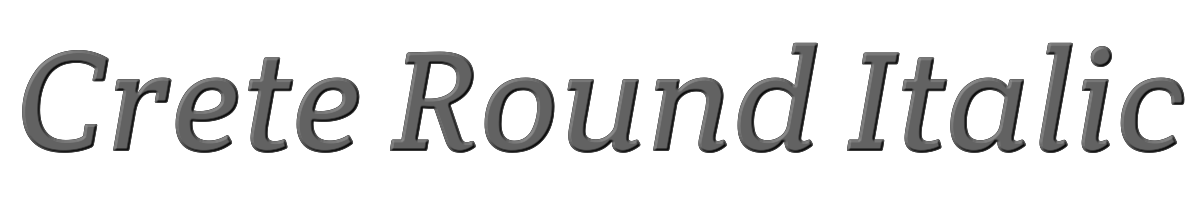 Crete Round Italic 