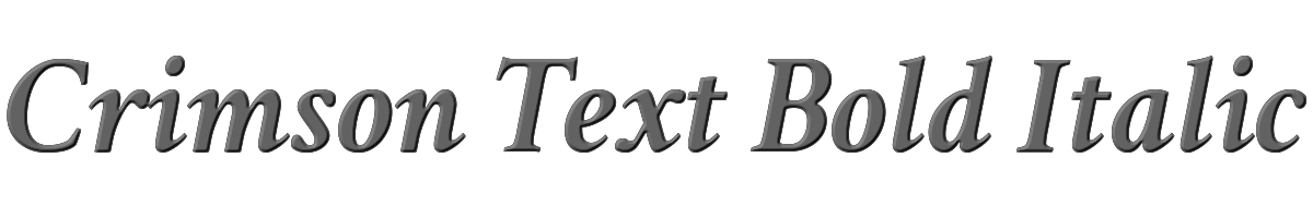 Crimson Text Bold Italic 