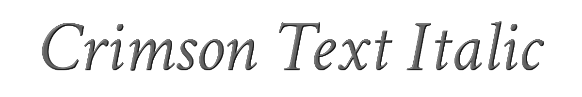 Crimson Text Italic 