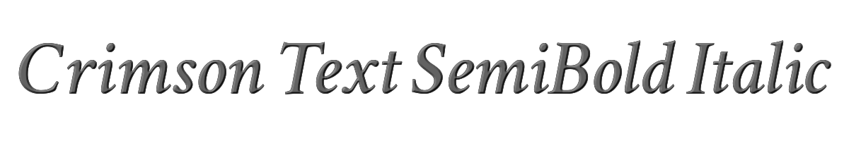 Crimson Text SemiBold Italic 