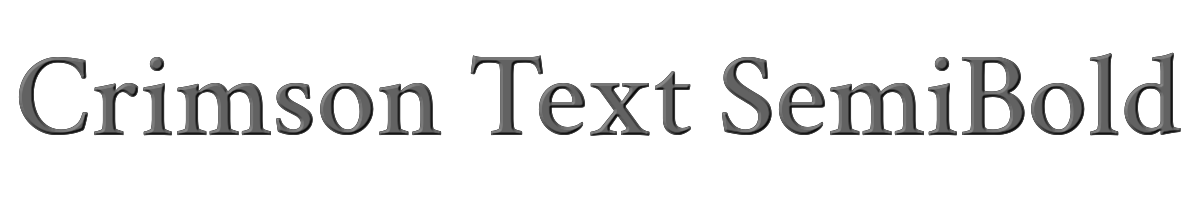 Crimson Text SemiBold 