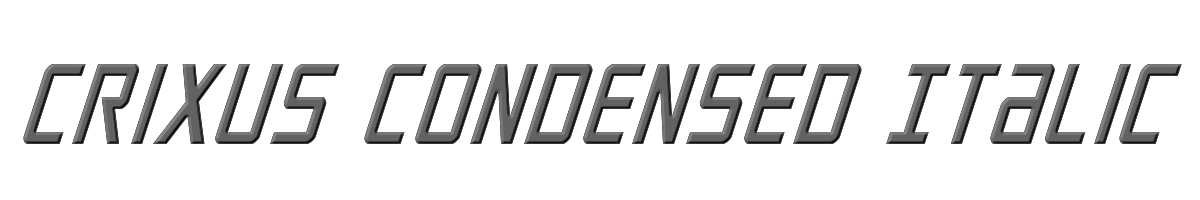 Crixus Condensed Italic 