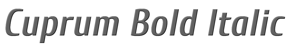 Cuprum Bold Italic 