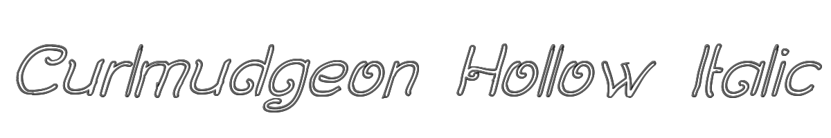 Curlmudgeon Hollow Italic 
