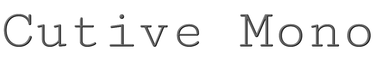 Cutive Mono 