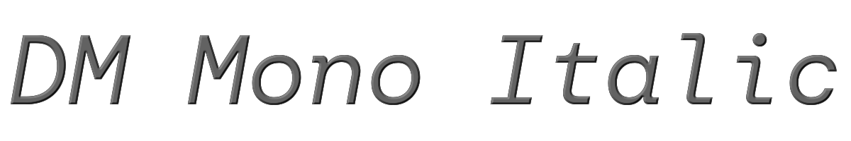 DM Mono Italic 