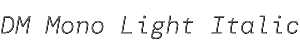 DM Mono Light Italic 