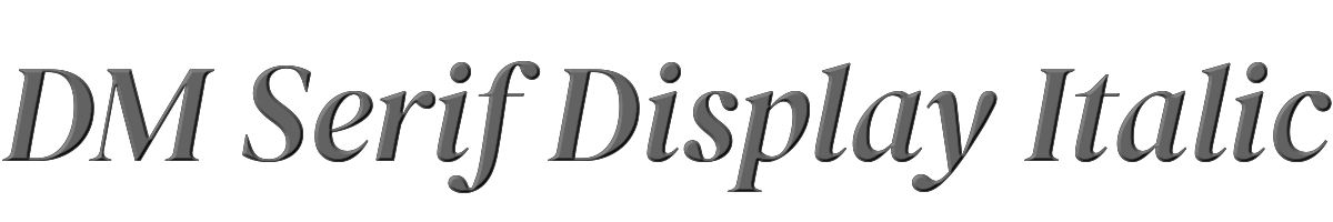 DM Serif Display Italic 