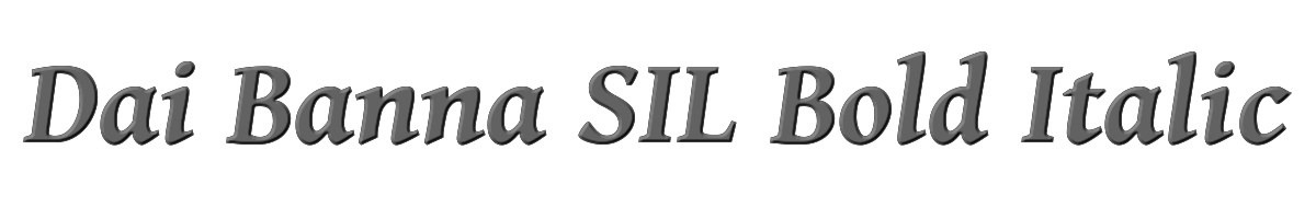 Dai Banna SIL Bold Italic 