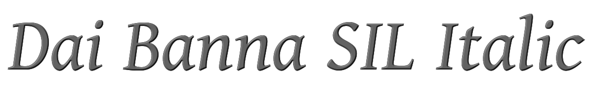 Dai Banna SIL Italic 