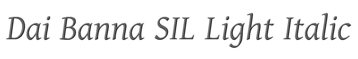 Dai Banna SIL Light Italic 