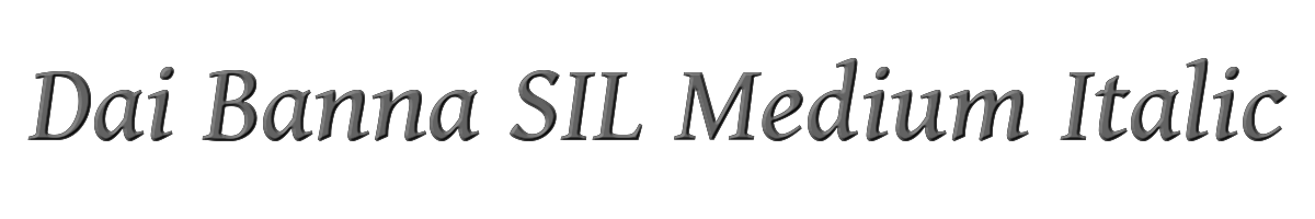 Dai Banna SIL Medium Italic 