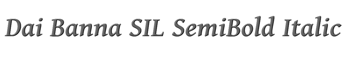 Dai Banna SIL SemiBold Italic 