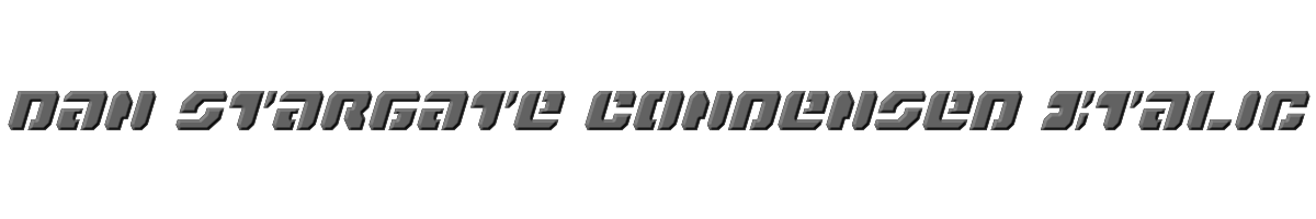 Dan Stargate Condensed Italic 
