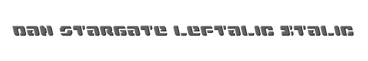 Dan Stargate Leftalic Italic 
