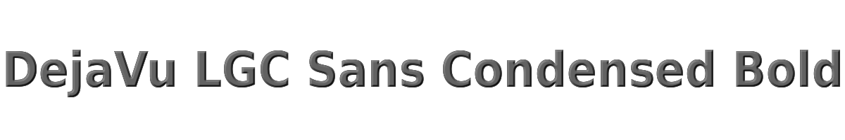 DejaVu LGC Sans Condensed Bold 