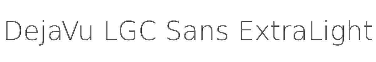 DejaVu LGC Sans ExtraLight 