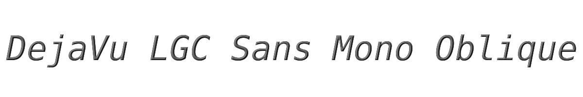 DejaVu LGC Sans Mono Oblique 