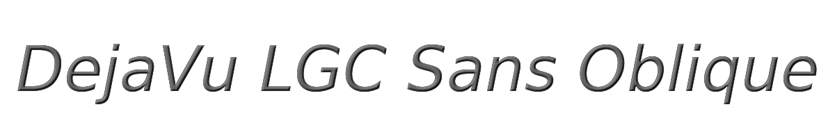 DejaVu LGC Sans Oblique 