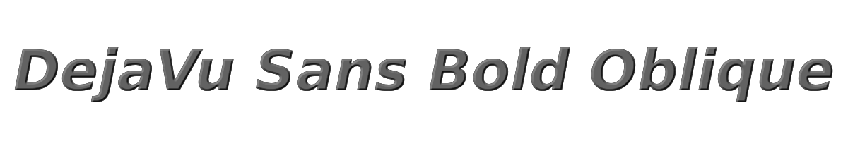 DejaVu Sans Bold Oblique 