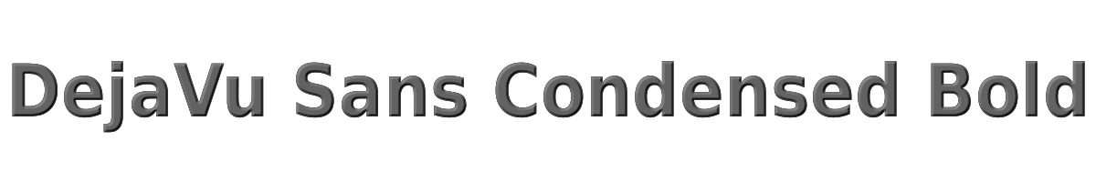 DejaVu Sans Condensed Bold 