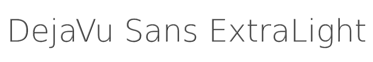 DejaVu Sans ExtraLight 