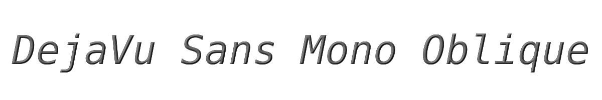 DejaVu Sans Mono Oblique 