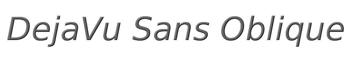 DejaVu Sans Oblique 