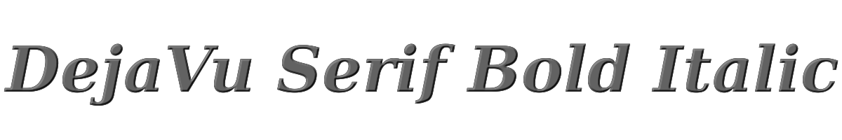 DejaVu Serif Bold Italic 