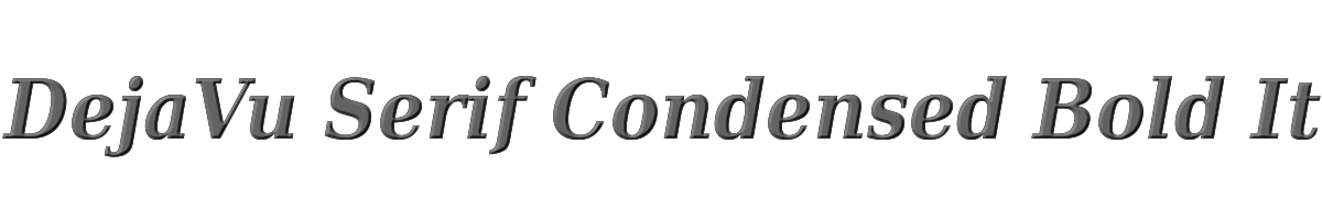 DejaVu Serif Condensed Bold Italic 