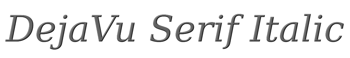 DejaVu Serif Italic 