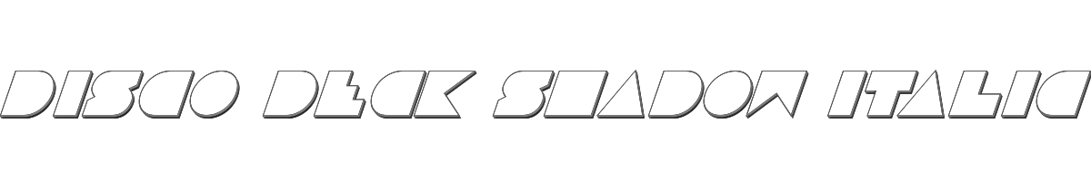 Disco Deck Shadow Italic 