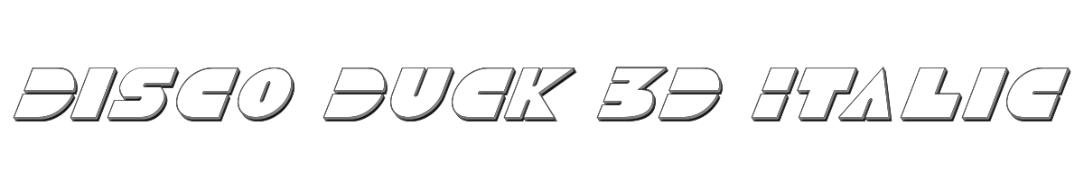 Disco Duck 3D Italic 