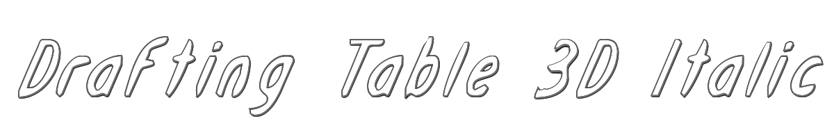 Drafting Table 3D Italic 