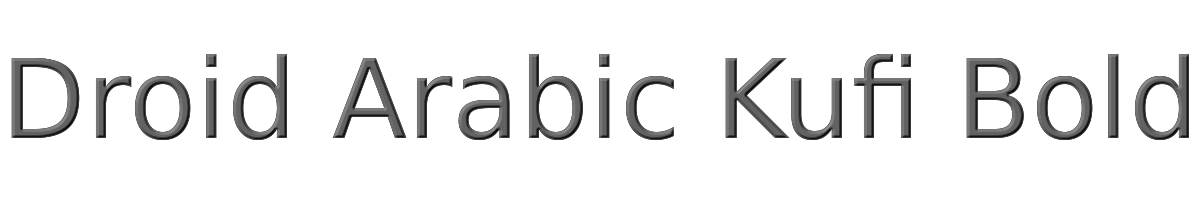 Droid Arabic Kufi Bold 